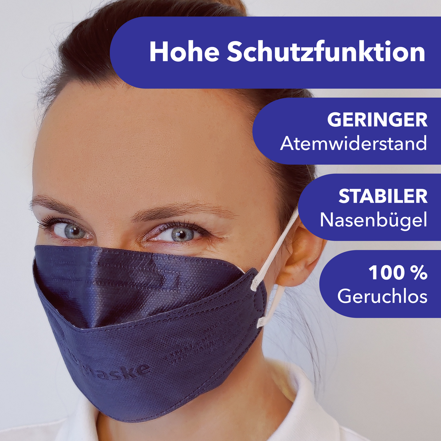 FFP2 respirator mask blue