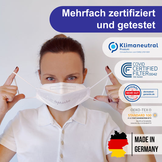 FFP2 Atemschutzmaske Weiß