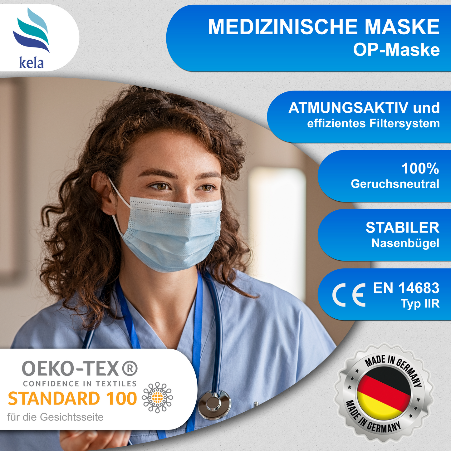 Medical surgical masks blue