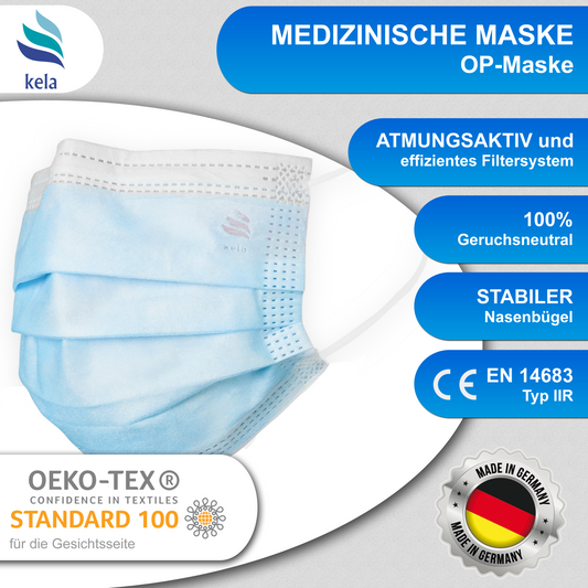 Medizinische OP-Masken Blau