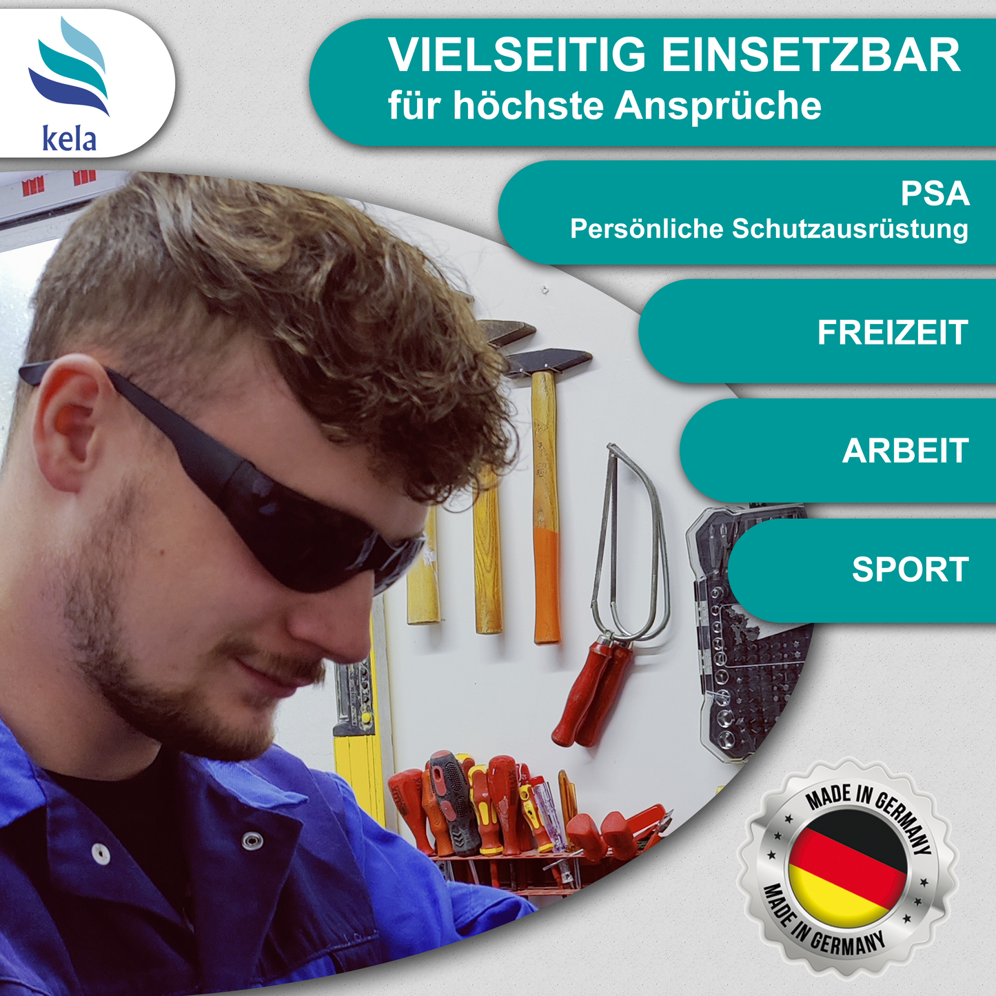 Safety glasses CHAMPION - SMOKE
