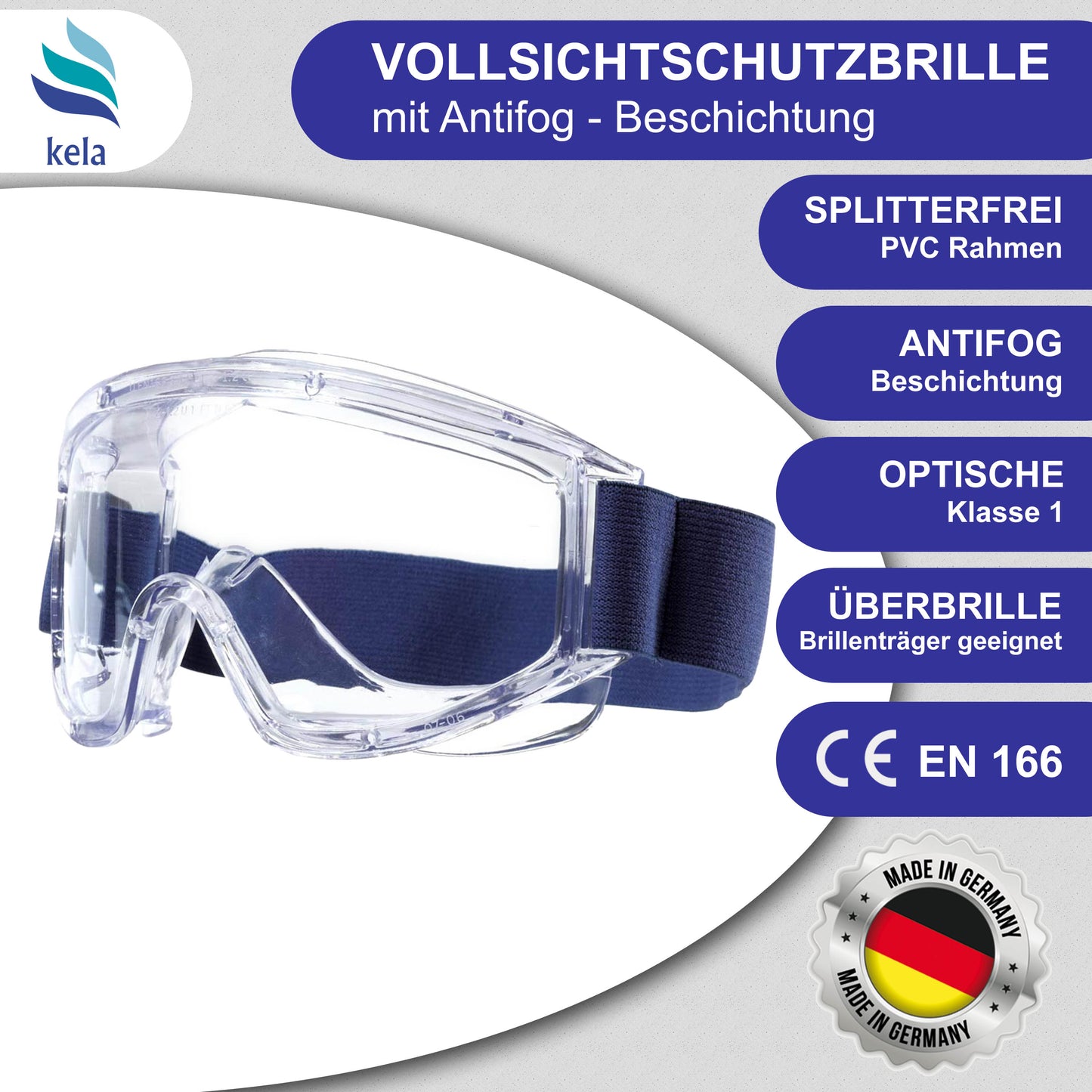 ACT full-vision safety goggles
