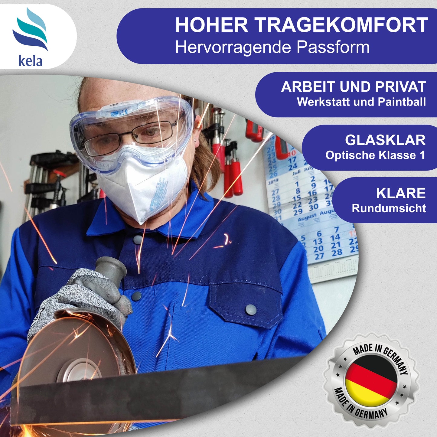 ACT full-vision safety goggles
