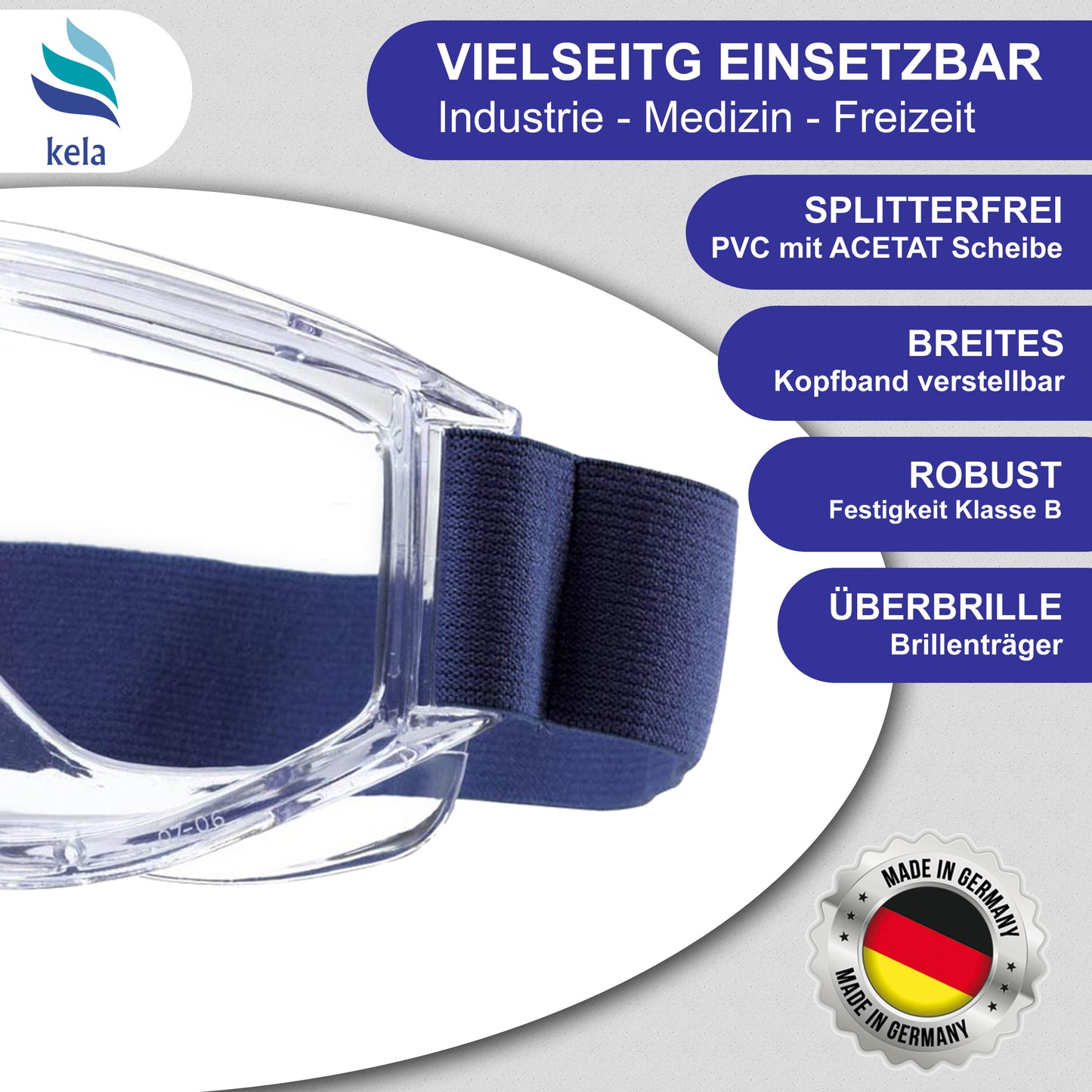 ACT full-vision safety goggles