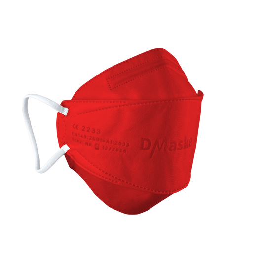 FFP2 respirator mask red