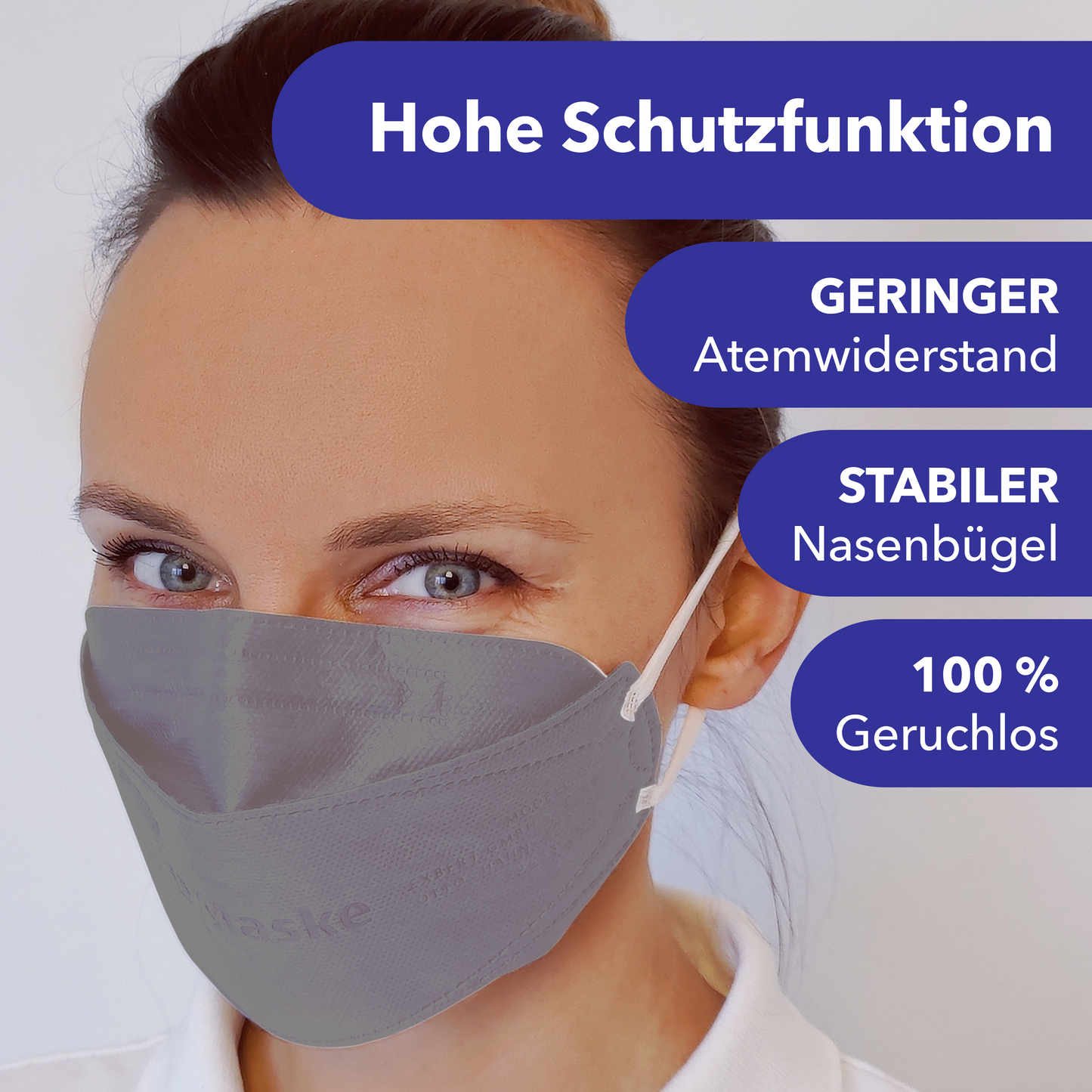 FFP2 respirator mask gray