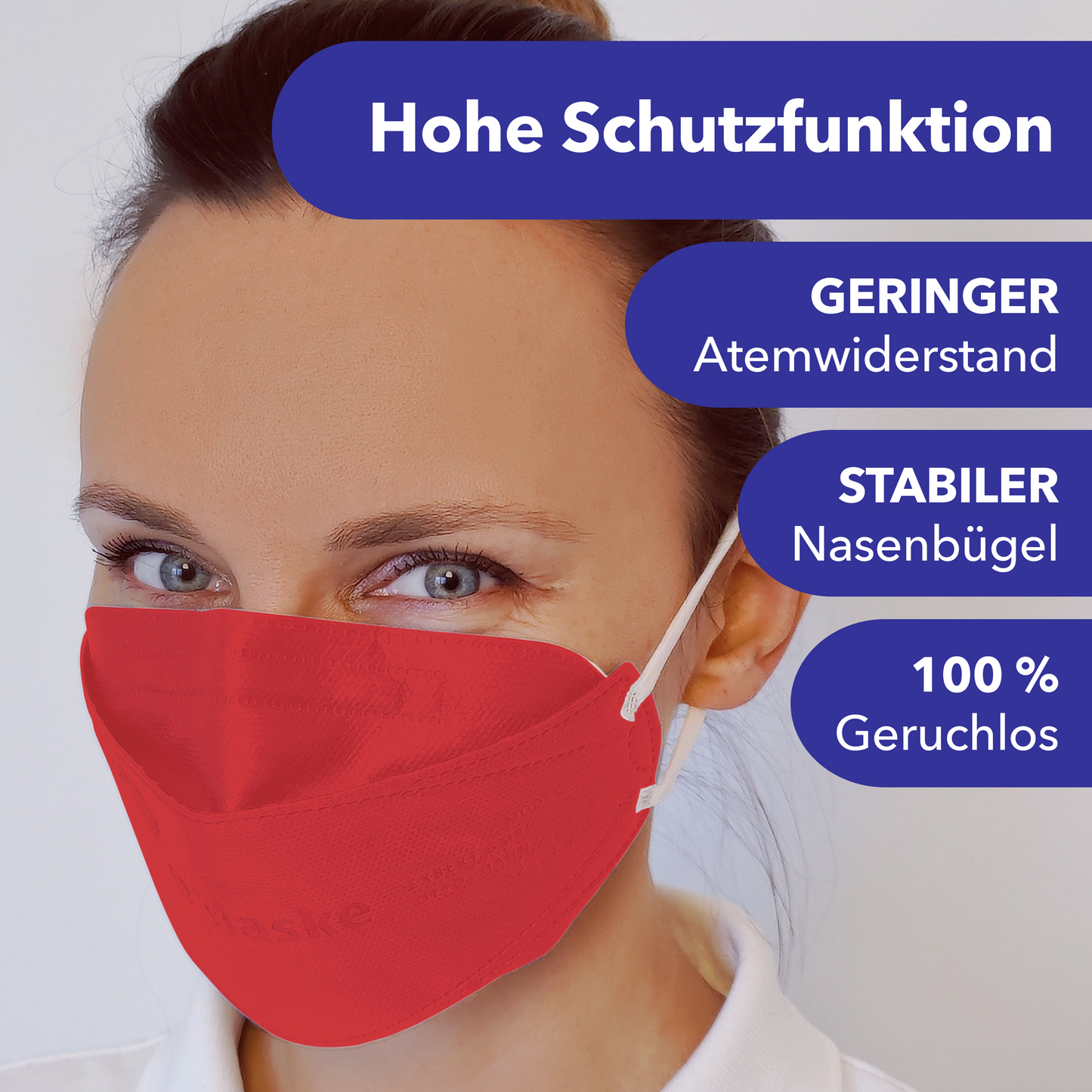 FFP2 respirator mask red