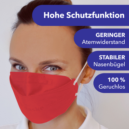 FFP2 respirator mask red
