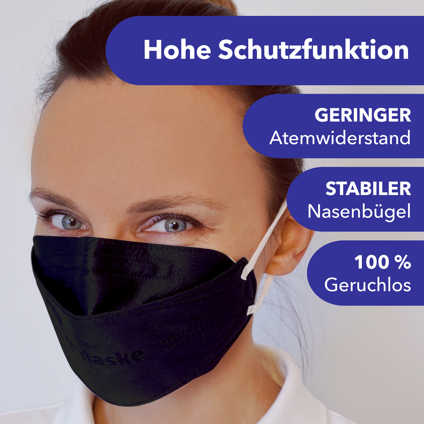 FFP2 respirator mask black