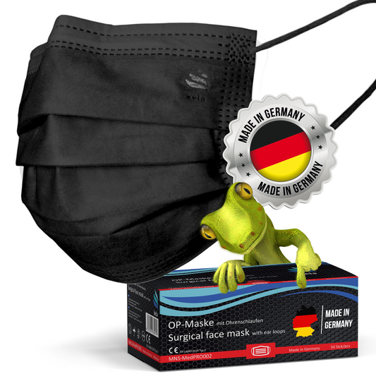 Medizinische OP-Masken Schwarz