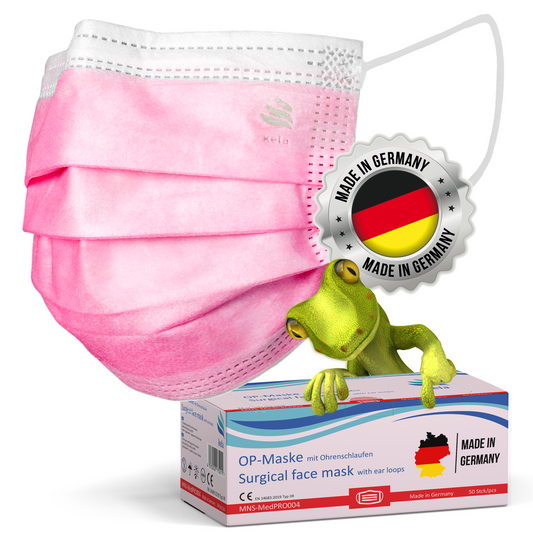 Medical surgical masks pink