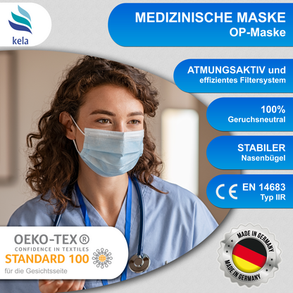 Medical surgical masks blue