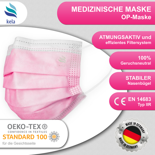 Medical surgical masks pink