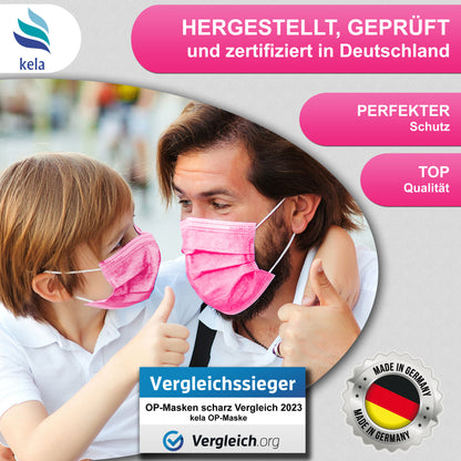 Medical surgical masks pink